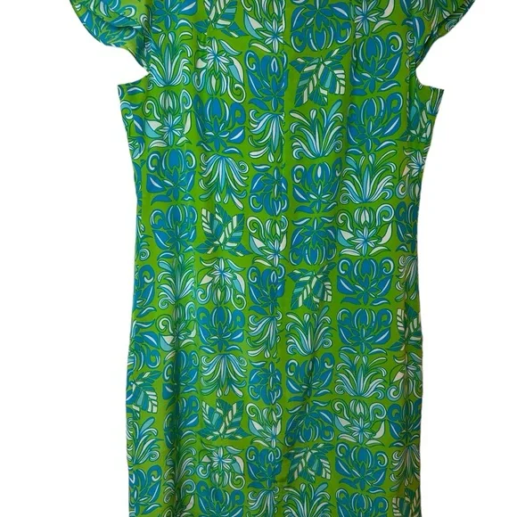 Lilly Pulitzer Joanna Limeade Silk Dress Size 4 - Picture 2 of 13
